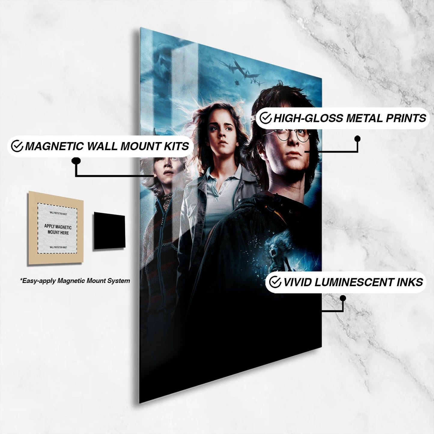 Flex Designs Metal Poster Harry Potter and the Goblet of Fire Textless 16 x 24" Home Goods - Movie 2005 Movie Metal Poster