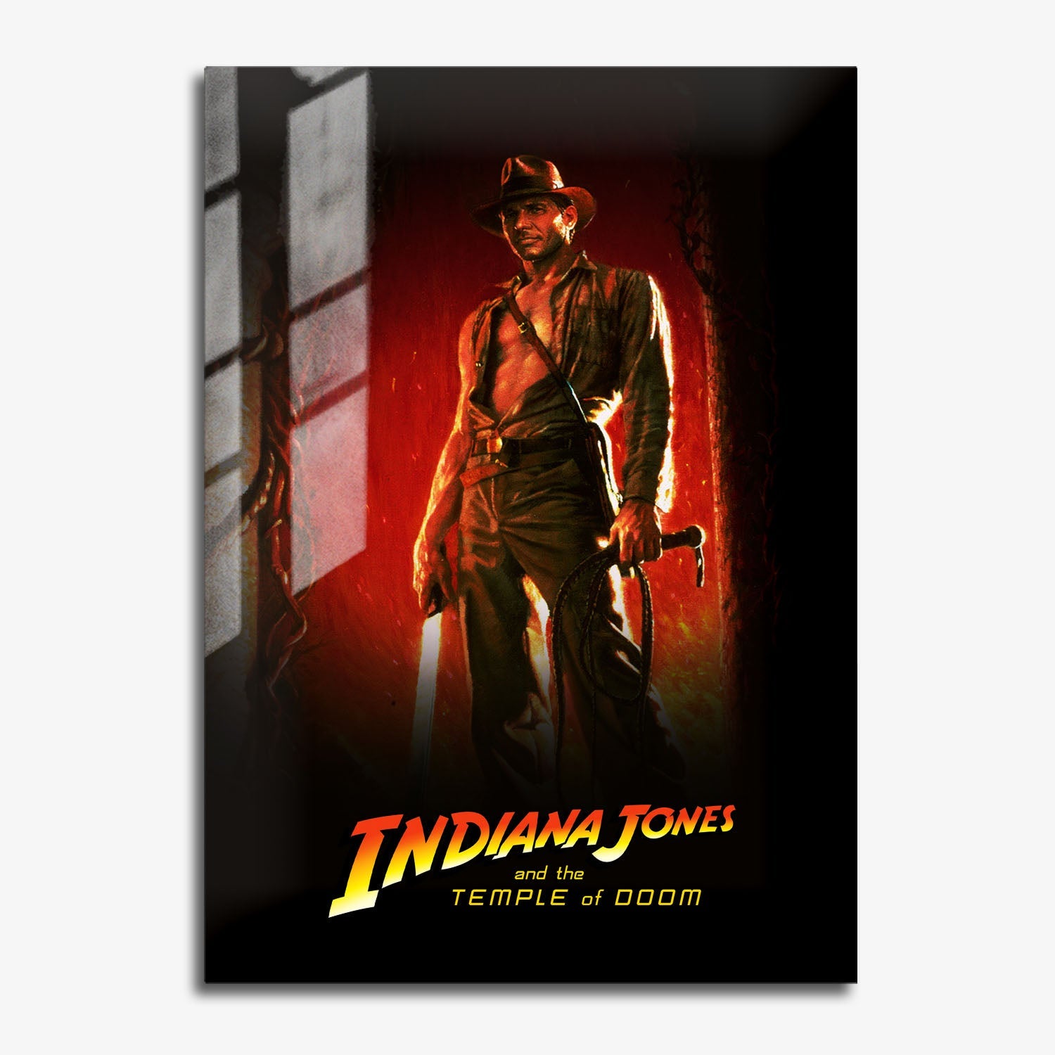 Flex Designs Metal Poster Indiana Jones and the Temple of Doom 11 x 17" Home Goods - Movie 1984 Movie Metal Poster