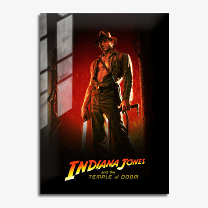 Flex Designs Metal Poster Indiana Jones and the Temple of Doom 11 x 17" Home Goods - Movie 1984 Movie Metal Poster