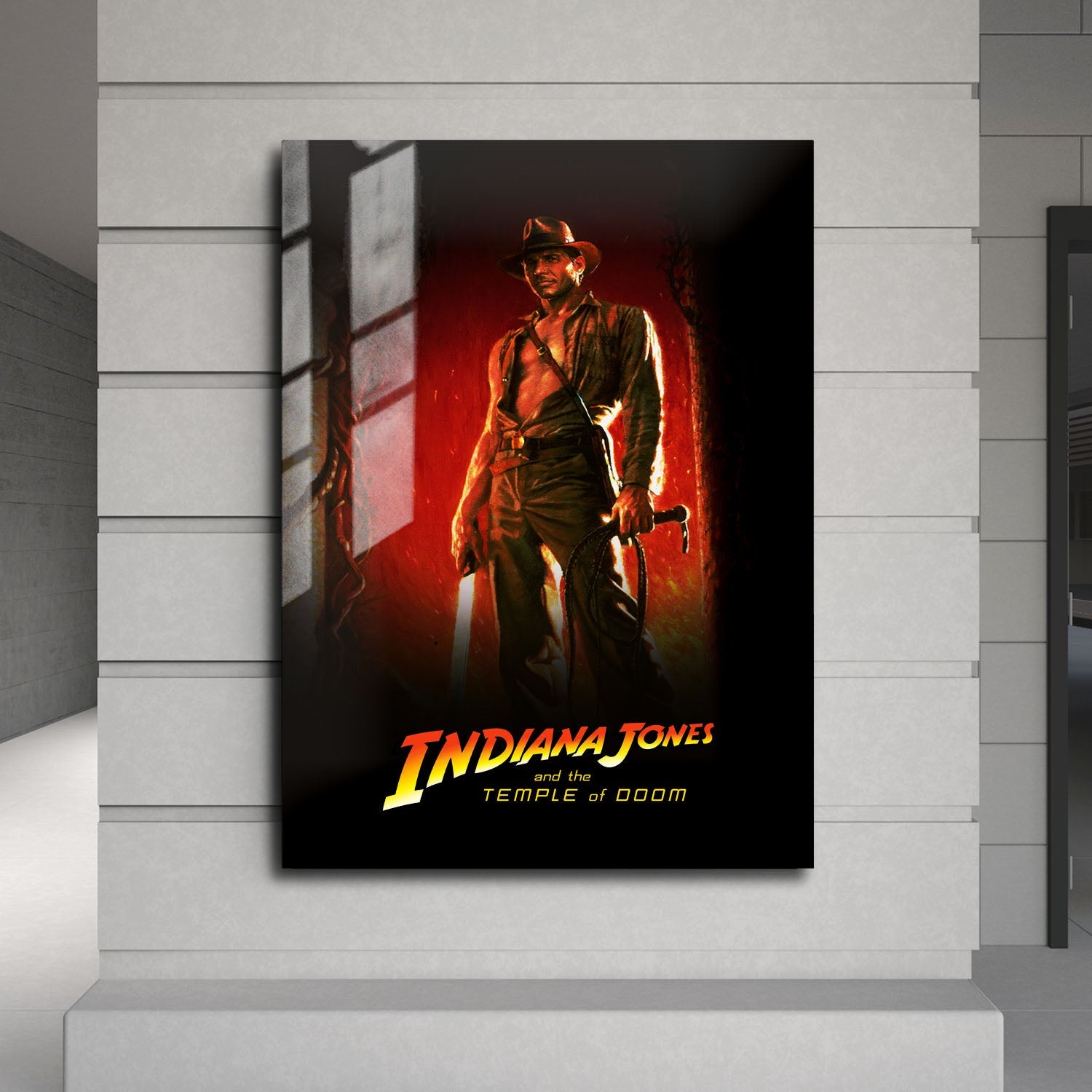 Flex Designs Metal Poster Indiana Jones and the Temple of Doom 24 x 36" Home Goods - Movie 1984 Movie Metal Poster