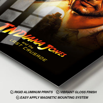 Flex Designs Metal Poster Indiana Jones and the Last Crusade 11 x 17" Home Goods - Movie 1989 Movie Metal Poster
