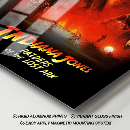 Flex Designs Metal Poster Indiana Jones Raiders of the Lost Ark Classic 11 x 17" Home Goods - Movie 1981 Movie Metal Poster