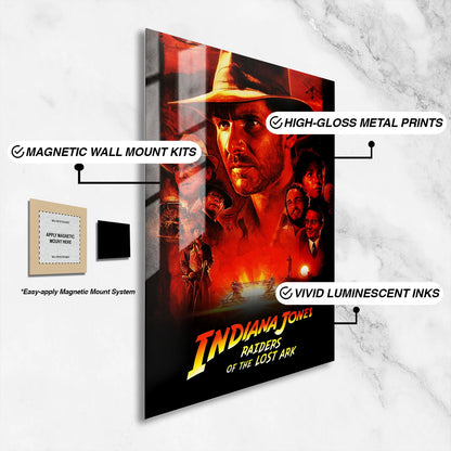 Flex Designs Metal Poster Indiana Jones Raiders of the Lost Ark Classic 16 x 24" Home Goods - Movie 1981 Movie Metal Poster
