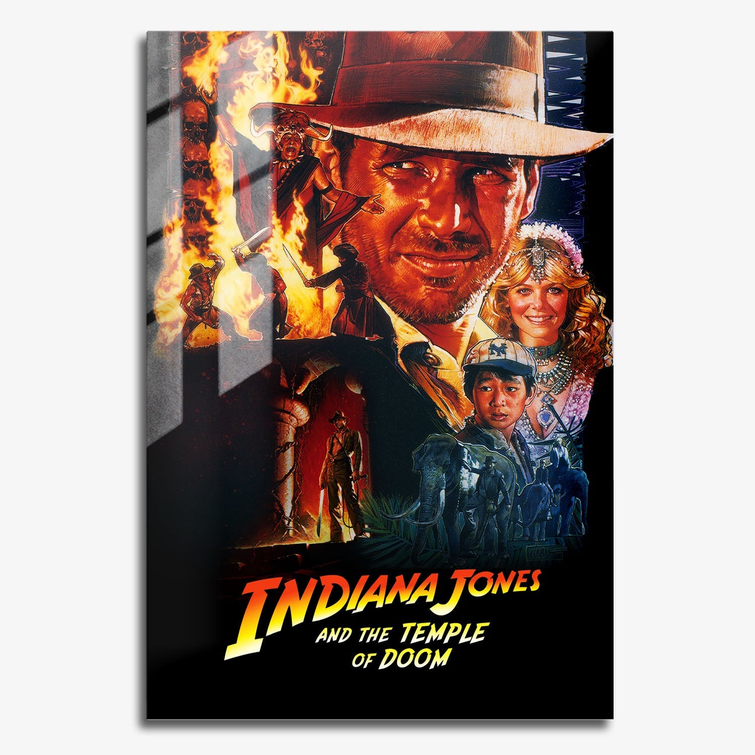 Flex Designs Metal Poster Indiana Jones and the Temple of Doom Classic 11 x 17" Home Goods - Movie 1984 Movie Metal Poster