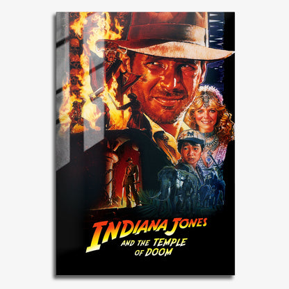 Flex Designs Metal Poster Indiana Jones and the Temple of Doom Classic 11 x 17" Home Goods - Movie 1984 Movie Metal Poster