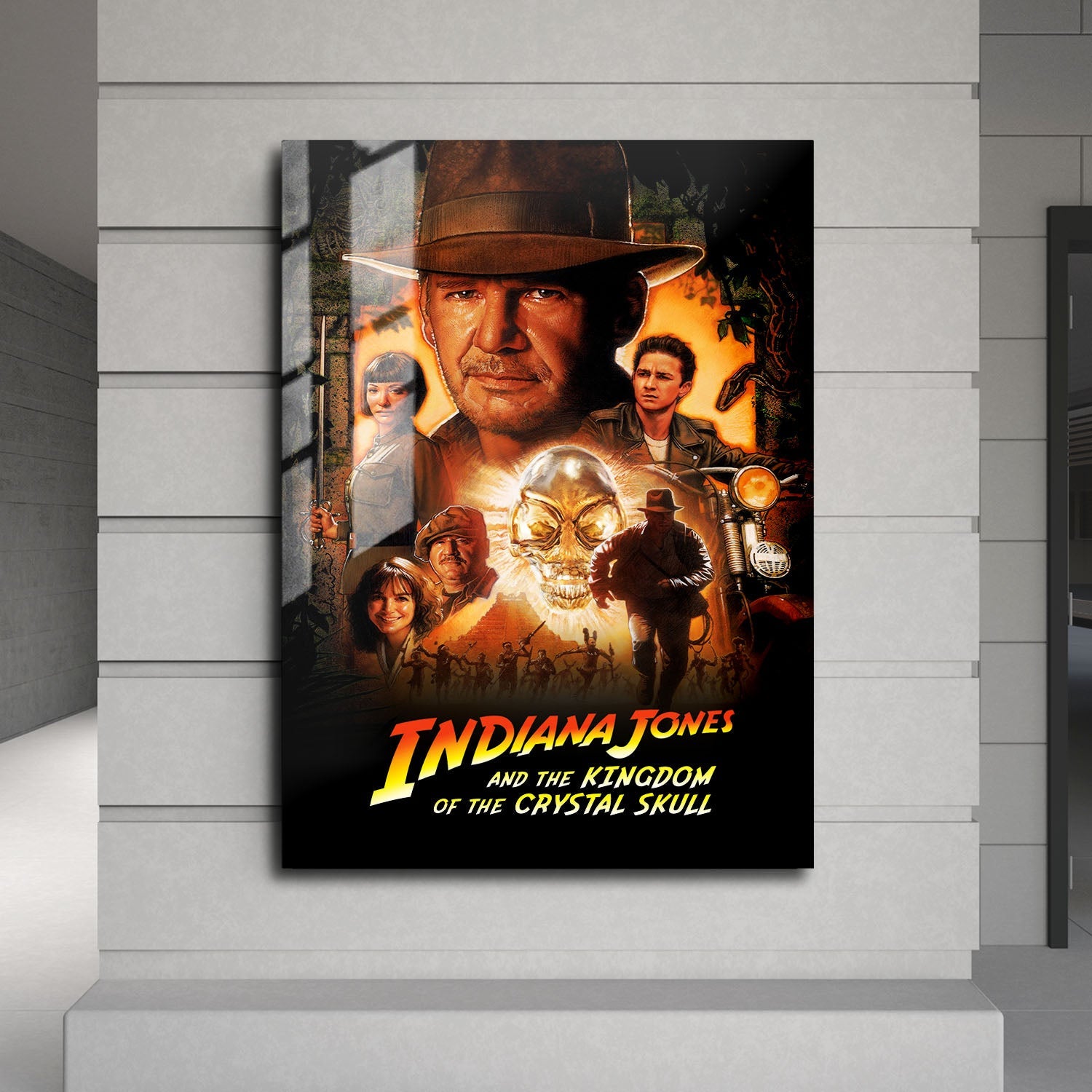 Flex Designs Metal Poster Indiana Jones and the Kingdom of the Crystal Skull Classic 24 x 36" Home Goods - Movie 2008 Movie Metal Poster