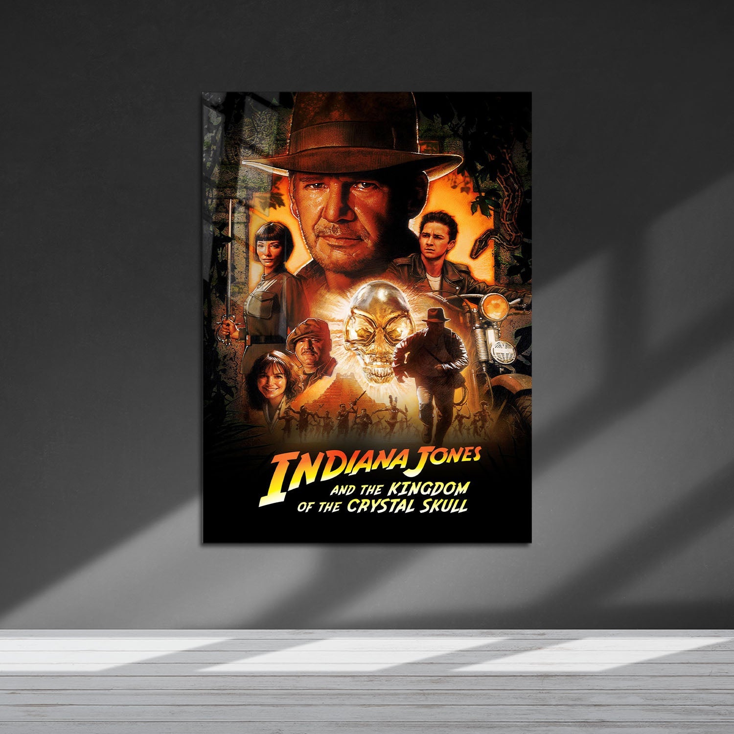 Flex Designs Metal Poster Indiana Jones and the Kingdom of the Crystal Skull Classic 5 x 7" Home Goods - Movie 2008 Movie Metal Poster