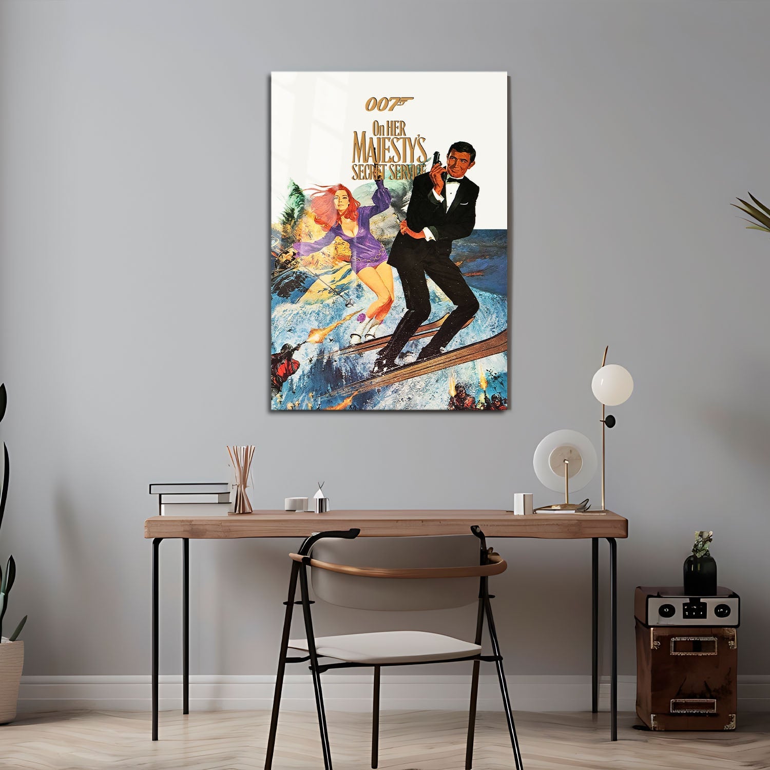 Flex Designs Metal Poster On Her Majestys Secret Service 24 x 36" Home Goods - Movie 1969 Movie Metal Poster