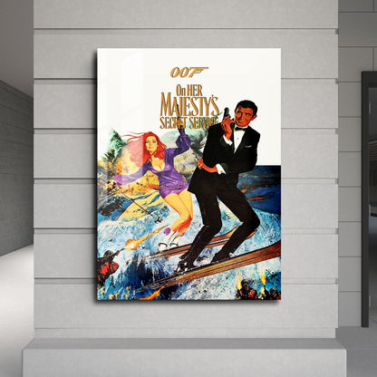 Flex Designs Metal Poster On Her Majestys Secret Service 24 x 36" Home Goods - Movie 1969 Movie Metal Poster