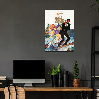 Flex Designs Metal Poster On Her Majestys Secret Service 5 x 7" Home Goods - Movie 1969 Movie Metal Poster