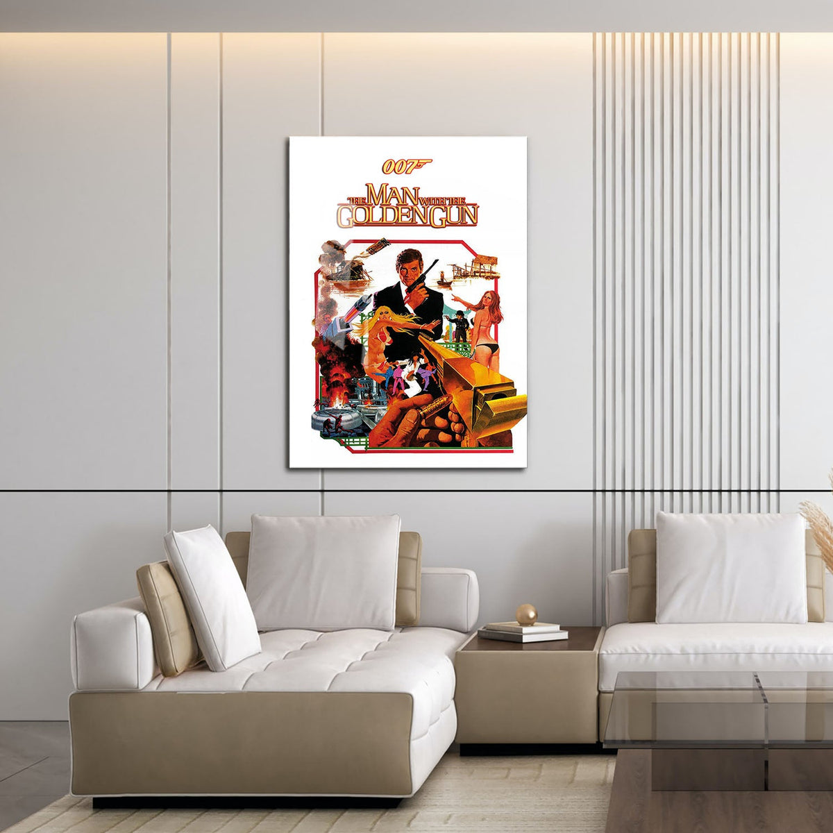 Flex Designs Metal Poster The Man with the Golden Gun 16 x 24" Home Goods - Movie 1974 Movie Metal Poster