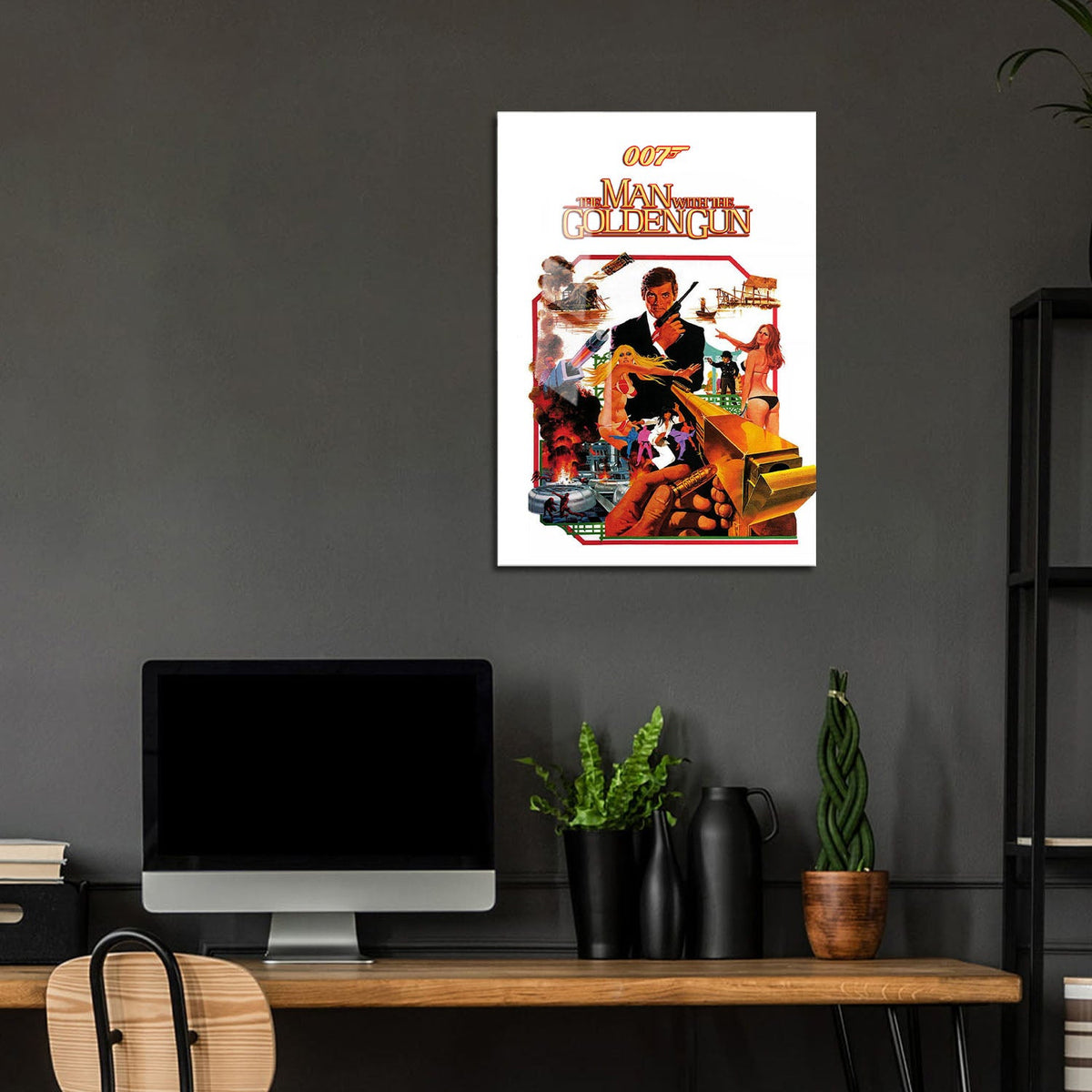 Flex Designs Metal Poster The Man with the Golden Gun 5 x 7" Home Goods - Movie 1974 Movie Metal Poster
