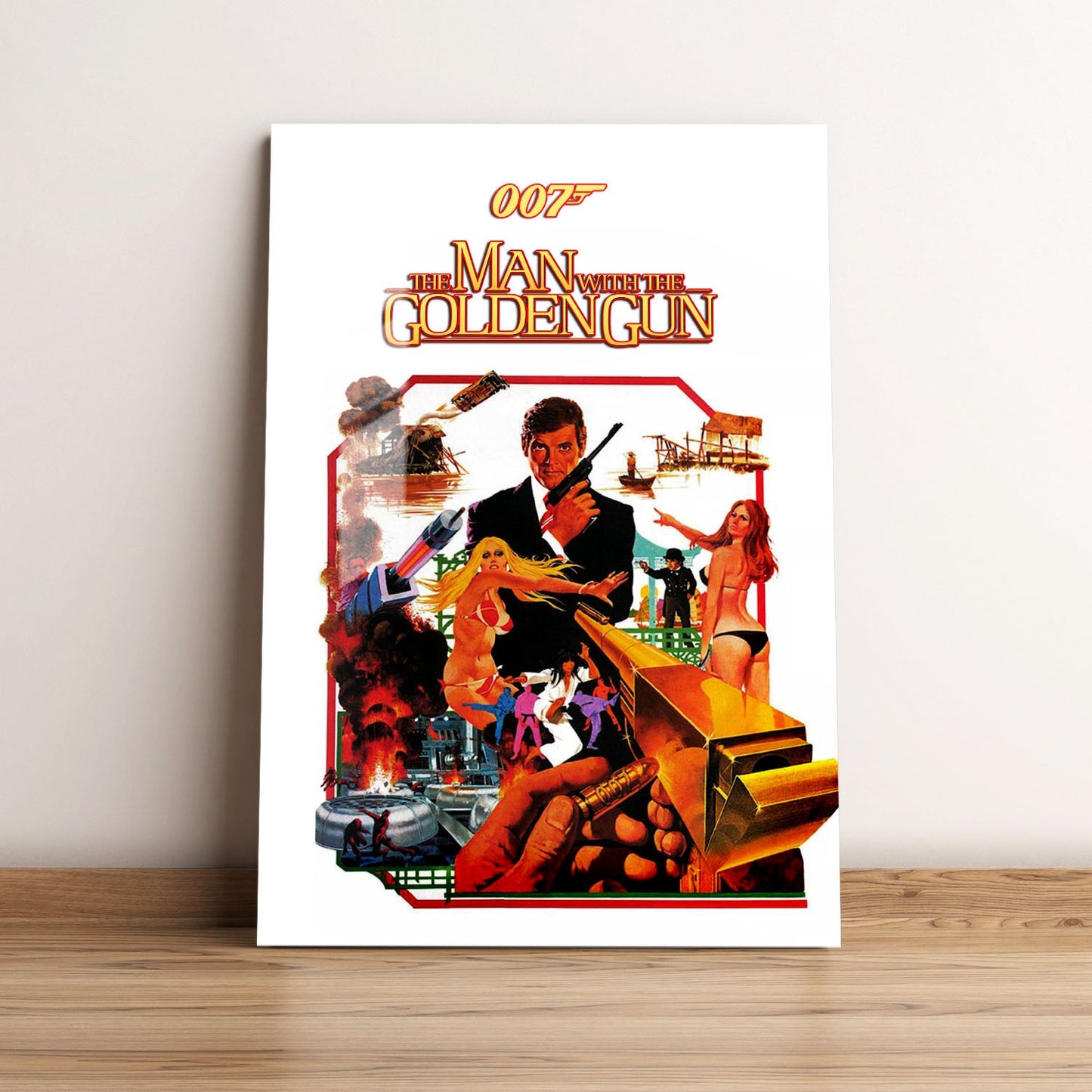 The Man with the Golden Gun Movie Metal Poster
