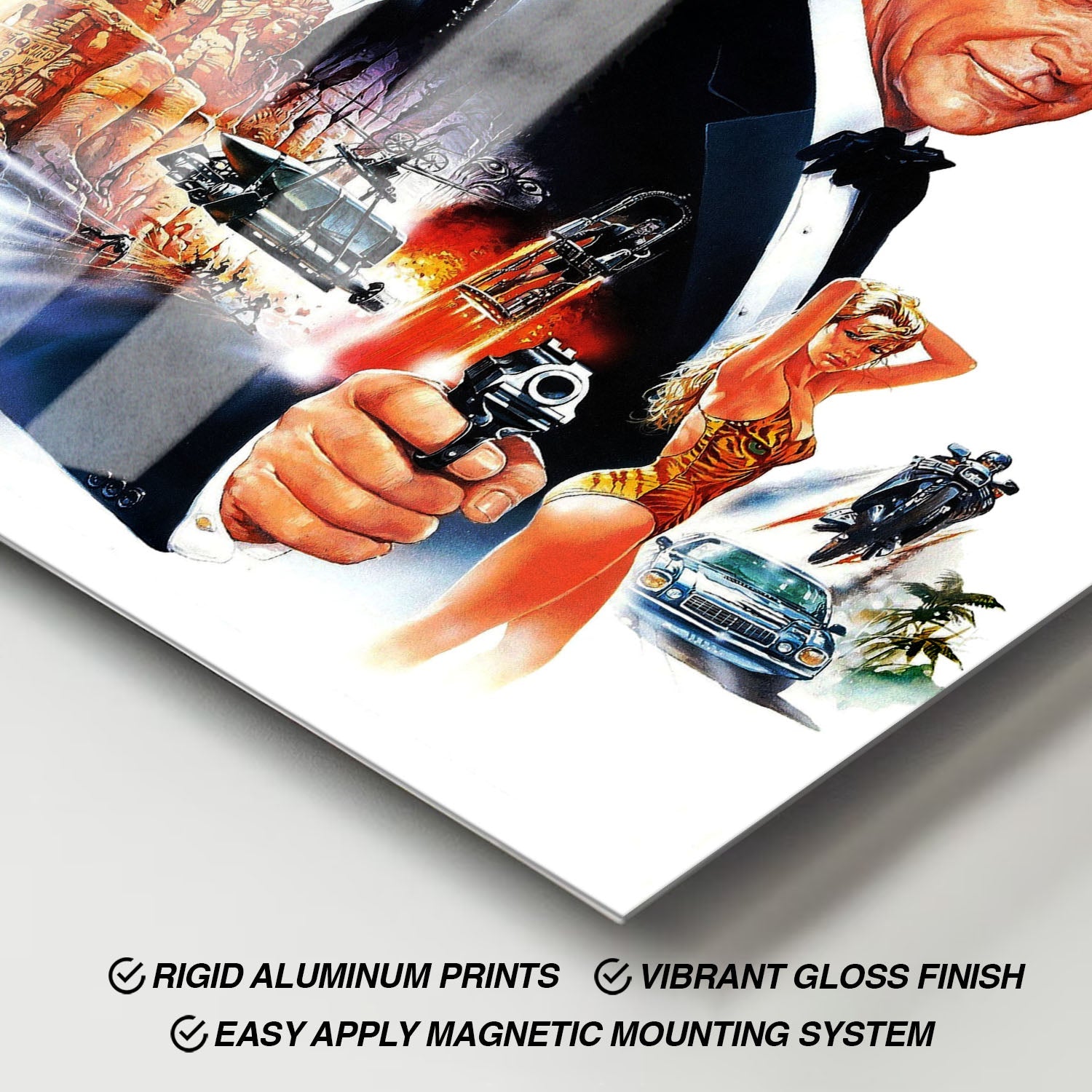 Flex Designs Metal Poster Never Say Never Again 11 x 17" Home Goods - Movie 1983 Movie Metal Poster