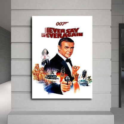 Flex Designs Metal Poster Never Say Never Again 24 x 36" Home Goods - Movie 1983 Movie Metal Poster