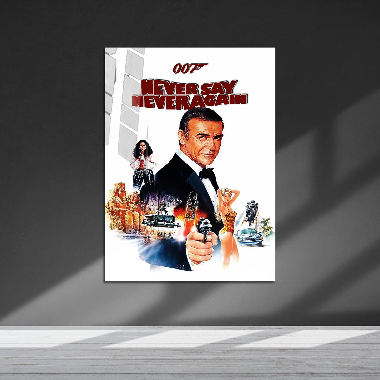 Flex Designs Metal Poster Never Say Never Again 5 x 7" Home Goods - Movie 1983 Movie Metal Poster