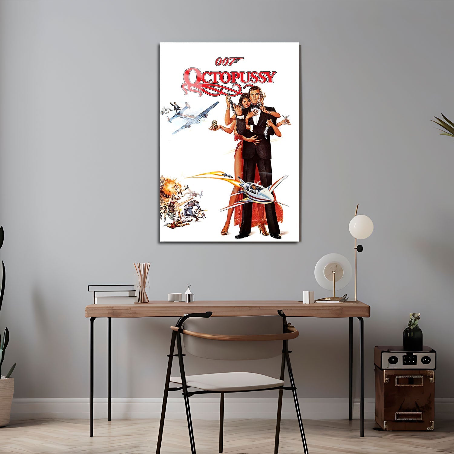 Flex Designs Metal Poster Octopussy 24 x 36" Home Goods - Movie 1983 Movie Metal Poster