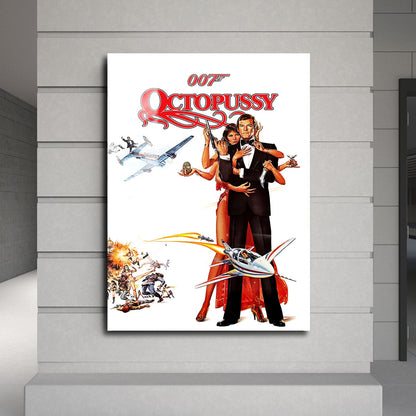 Flex Designs Metal Poster Octopussy 24 x 36" Home Goods - Movie 1983 Movie Metal Poster