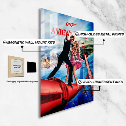 Flex Designs Metal Poster A View to a Kill 16 x 24" Home Goods - Movie 1985 Movie Metal Poster