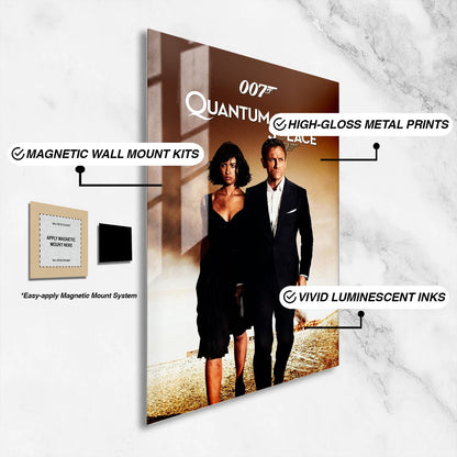 Flex Designs Metal Poster Quantum of Solace 16 x 24" Home Goods - Movie 2008 Movie Metal Poster