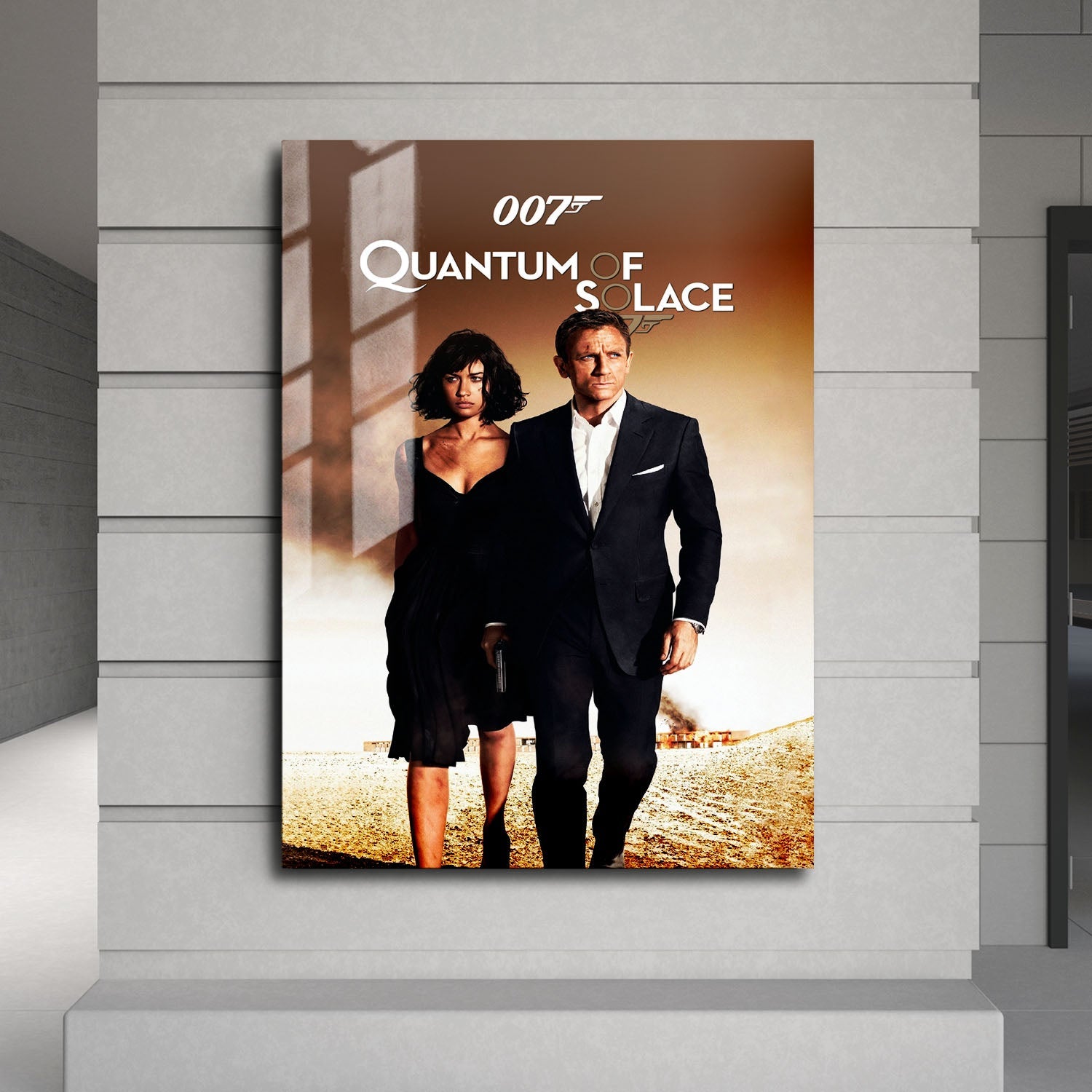 Flex Designs Metal Poster Quantum of Solace 24 x 36" Home Goods - Movie 2008 Movie Metal Poster