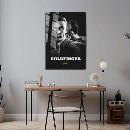 Flex Designs Metal Poster Goldfinger B&W 24 x 36" Home Goods - Movie 1964 Movie Metal Poster