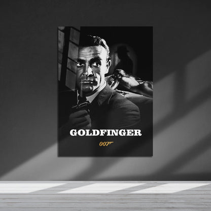 Flex Designs Metal Poster Goldfinger B&W 5 x 7" Home Goods - Movie 1964 Movie Metal Poster