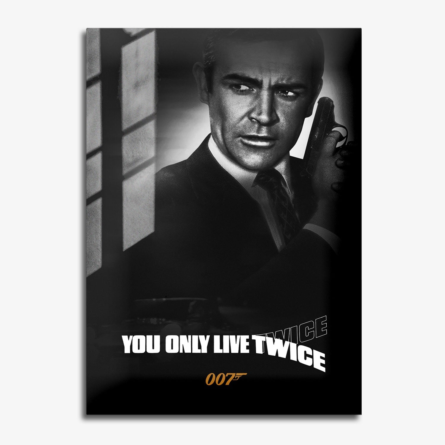 Flex Designs Metal Poster You Only Live Twice B&W 11 x 17" Home Goods - Movie 1967 Movie Metal Poster