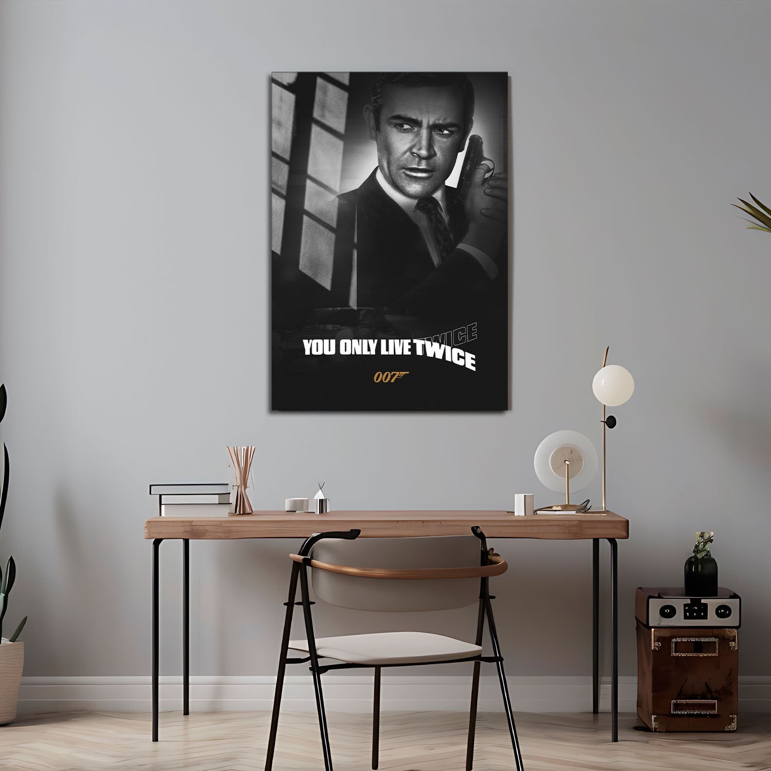 Flex Designs Metal Poster You Only Live Twice B&W 24 x 36" Home Goods - Movie 1967 Movie Metal Poster