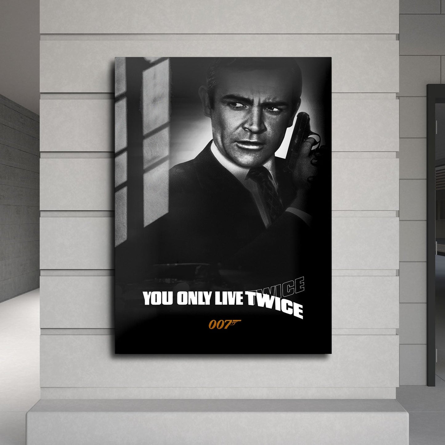 Flex Designs Metal Poster You Only Live Twice B&W 24 x 36" Home Goods - Movie 1967 Movie Metal Poster