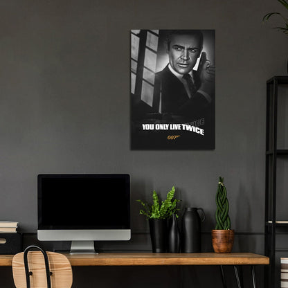 Flex Designs Metal Poster You Only Live Twice B&W 5 x 7" Home Goods - Movie 1967 Movie Metal Poster