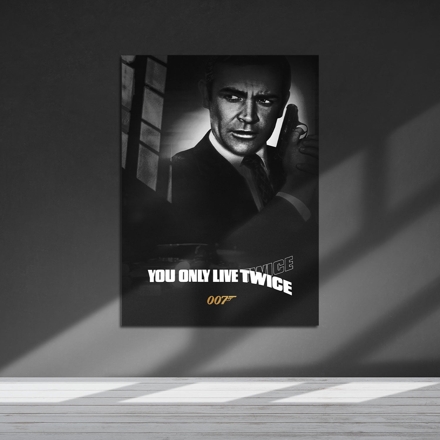 Flex Designs Metal Poster You Only Live Twice B&W 5 x 7" Home Goods - Movie 1967 Movie Metal Poster