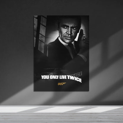Flex Designs Metal Poster You Only Live Twice B&W 5 x 7" Home Goods - Movie 1967 Movie Metal Poster