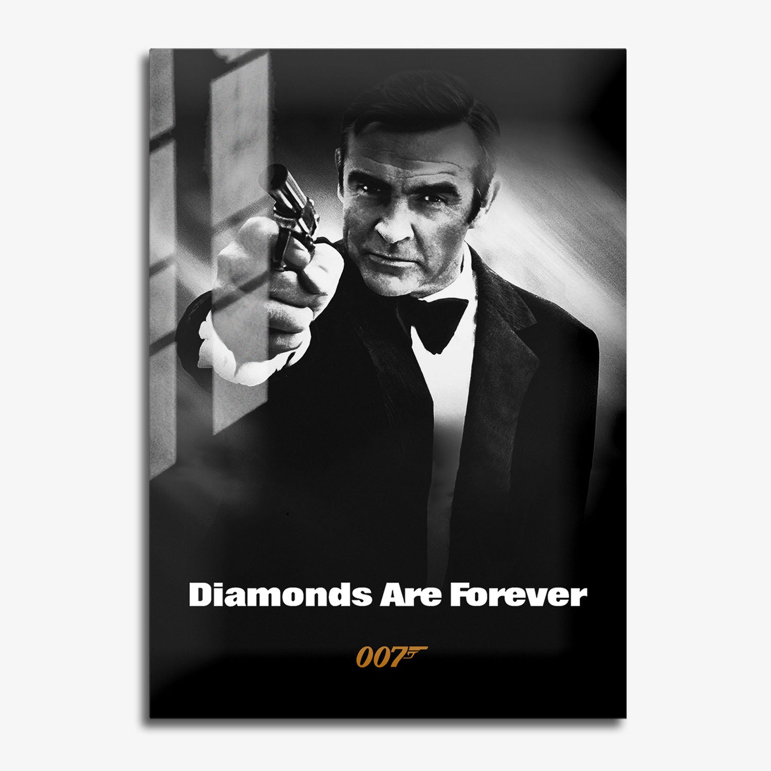 Flex Designs Metal Poster Diamonds Are Forever B&W 11 x 17" Home Goods - Movie 1971 Movie Metal Poster