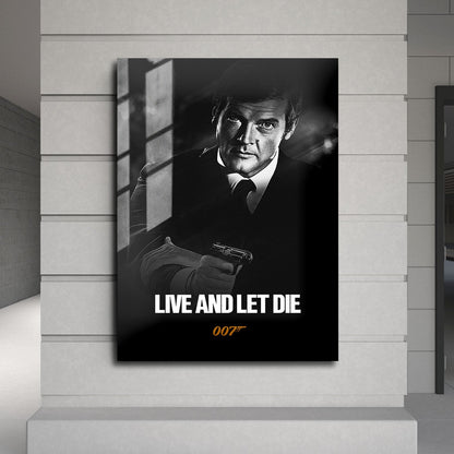 Flex Designs Metal Poster Live and Let Die B&W 24 x 36" Home Goods - Movie 1973 Movie Metal Poster