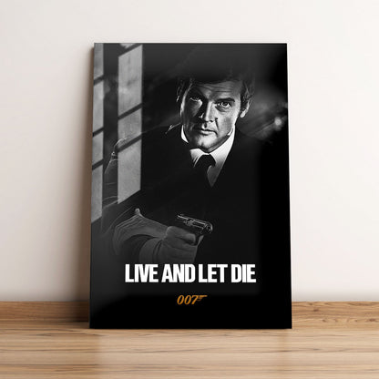 Live and Let Die B&W Movie Metal Poster