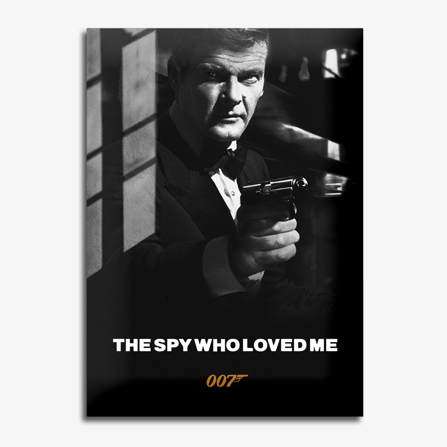 Flex Designs Metal Poster The Spy Who Loved Me B&W 11 x 17" Home Goods - Movie 1977 Movie Metal Poster
