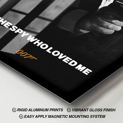 Flex Designs Metal Poster The Spy Who Loved Me B&W 11 x 17" Home Goods - Movie 1977 Movie Metal Poster