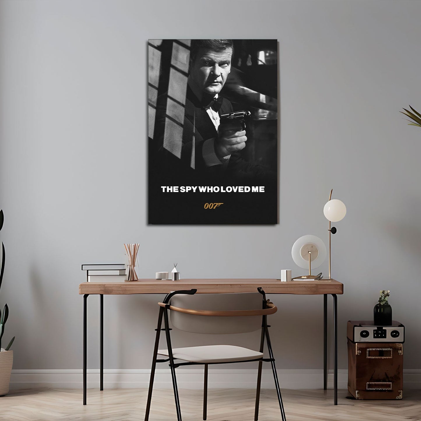 Flex Designs Metal Poster The Spy Who Loved Me B&W 24 x 36" Home Goods - Movie 1977 Movie Metal Poster