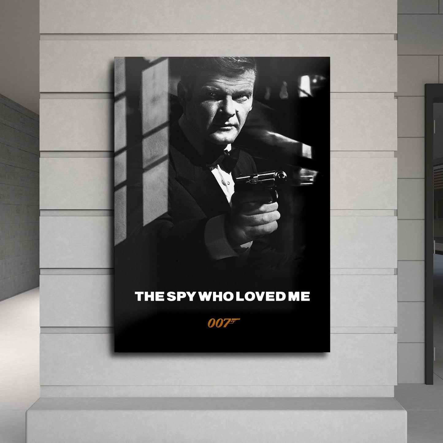 Flex Designs Metal Poster The Spy Who Loved Me B&W 24 x 36" Home Goods - Movie 1977 Movie Metal Poster