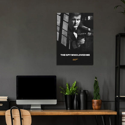 Flex Designs Metal Poster The Spy Who Loved Me B&W 5 x 7" Home Goods - Movie 1977 Movie Metal Poster