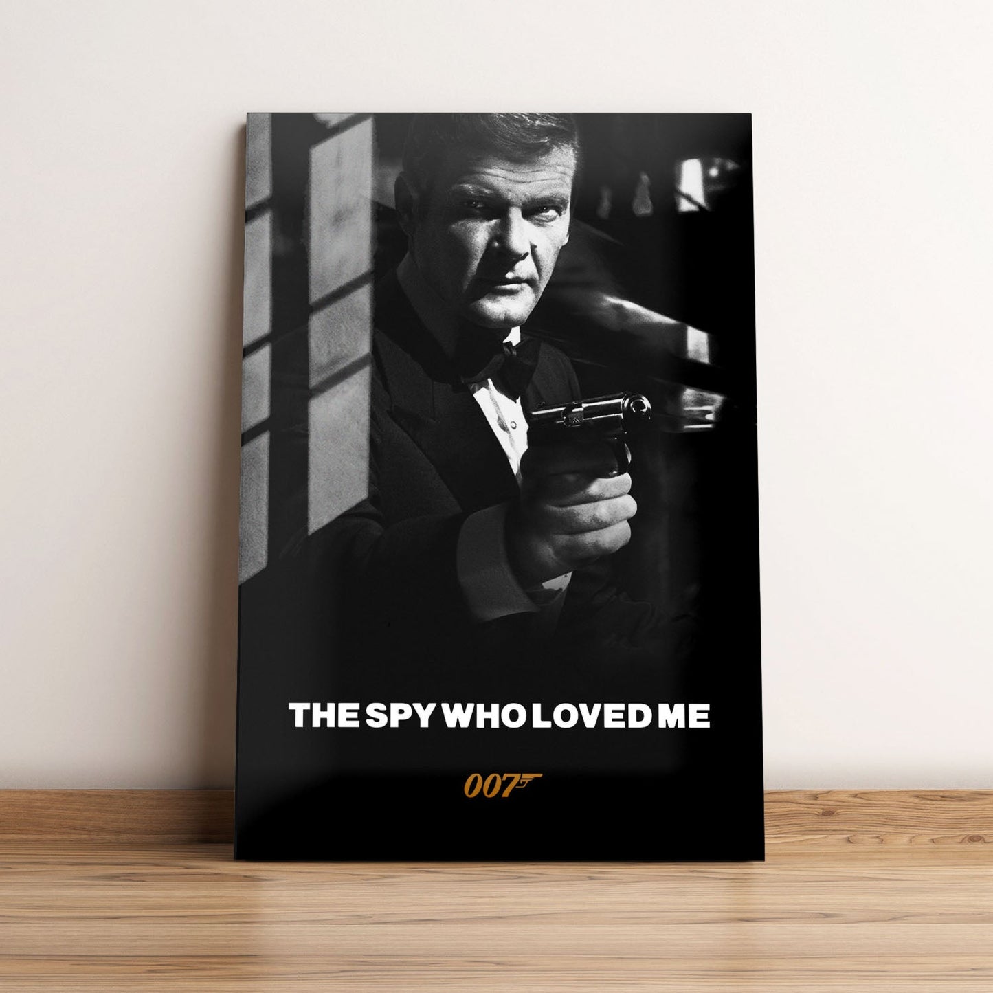 The Spy Who Loved Me B&W Movie Metal Poster