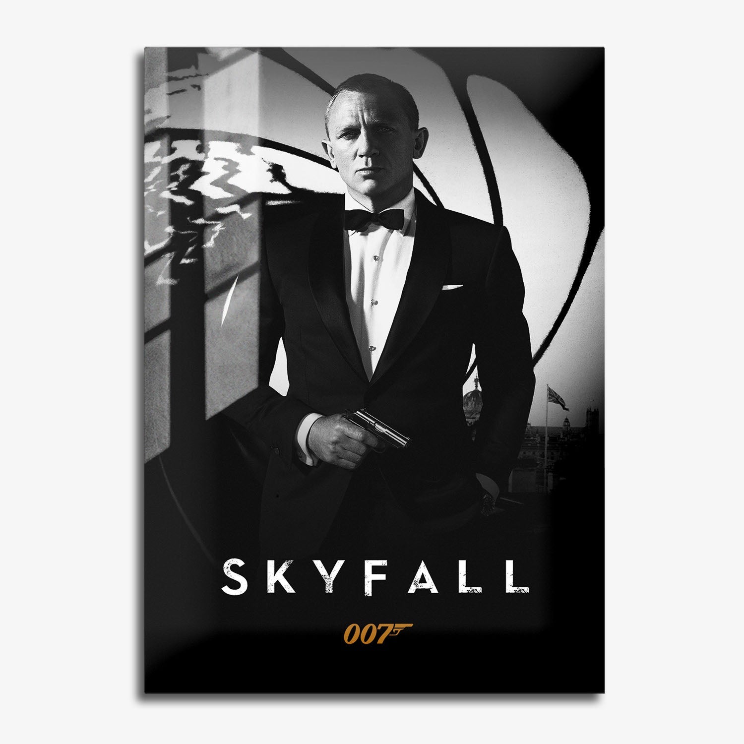 Flex Designs Metal Poster Skyfall B&W 11 x 17" Home Goods - Movie 2012 Movie Metal Poster