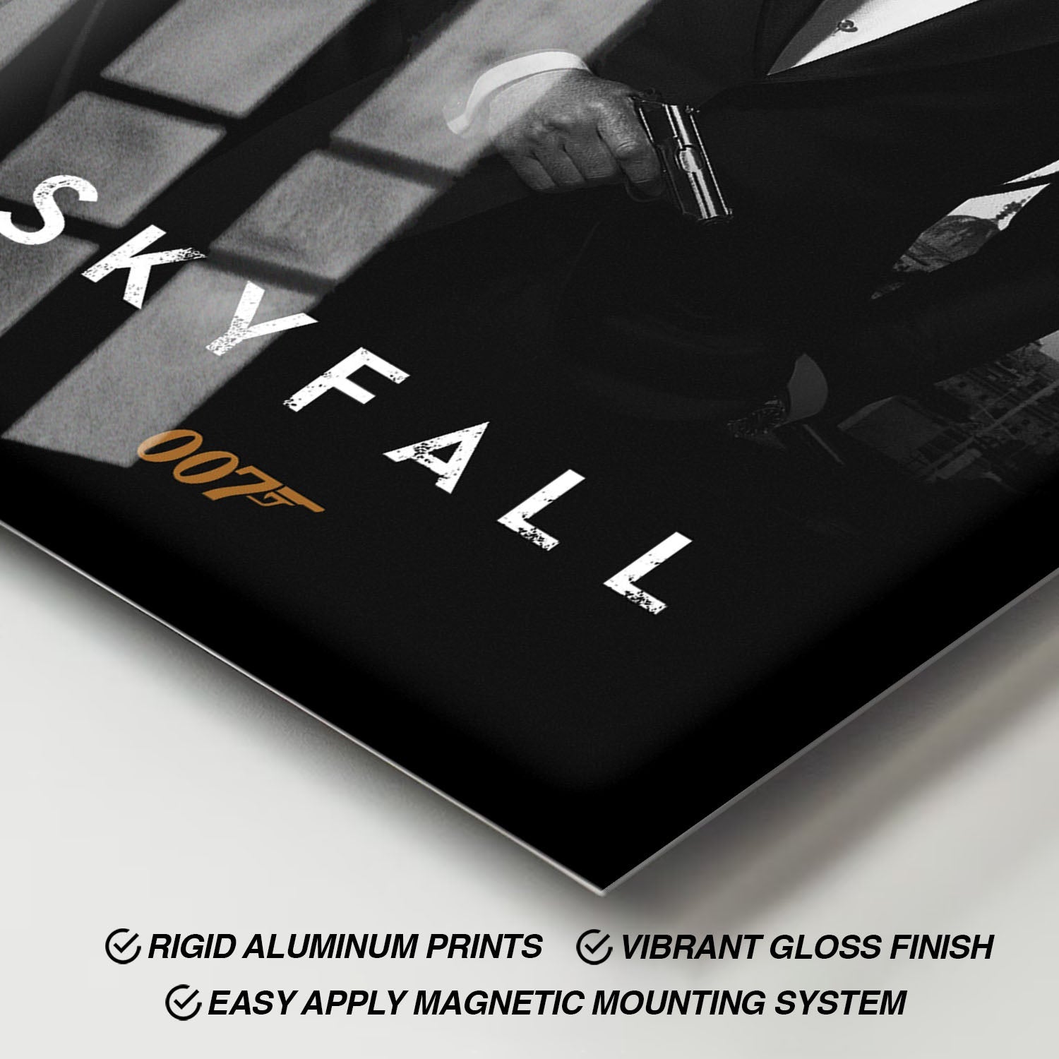 Flex Designs Metal Poster Skyfall B&W 11 x 17" Home Goods - Movie 2012 Movie Metal Poster