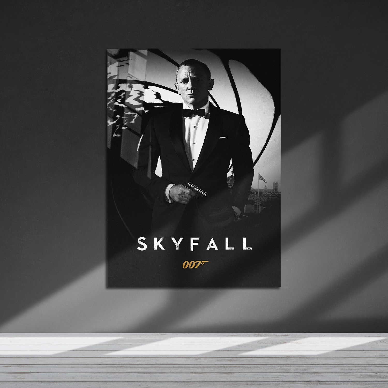 Flex Designs Metal Poster Skyfall B&W 5 x 7" Home Goods - Movie 2012 Movie Metal Poster