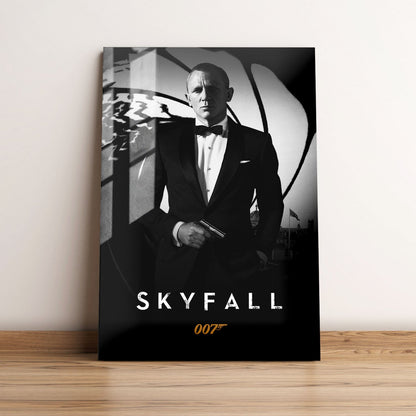 Skyfall B&W Movie Metal Poster