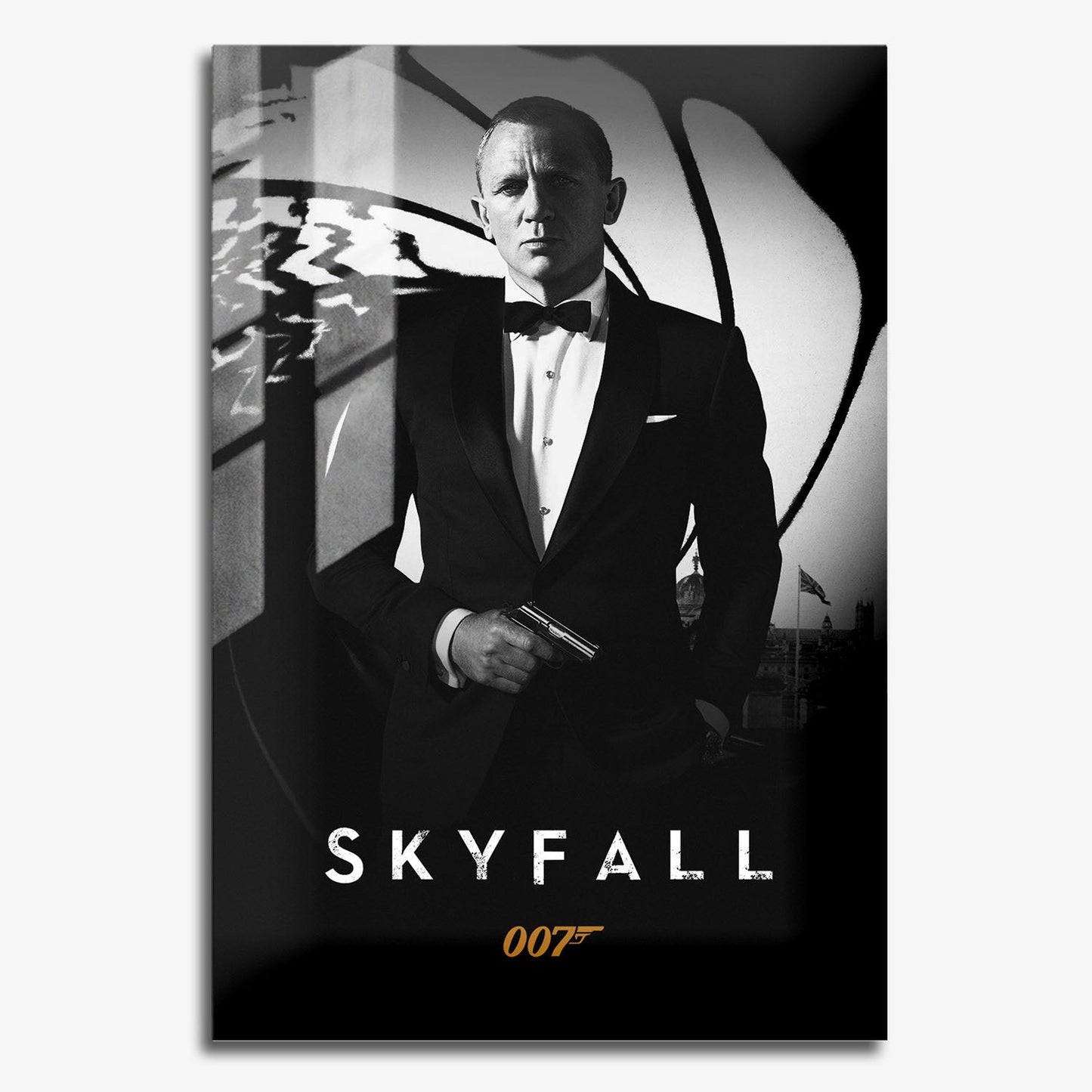 Flex Designs Metal Poster Skyfall B&W 11 x 17" Home Goods - Movie 2012 Movie Metal Poster