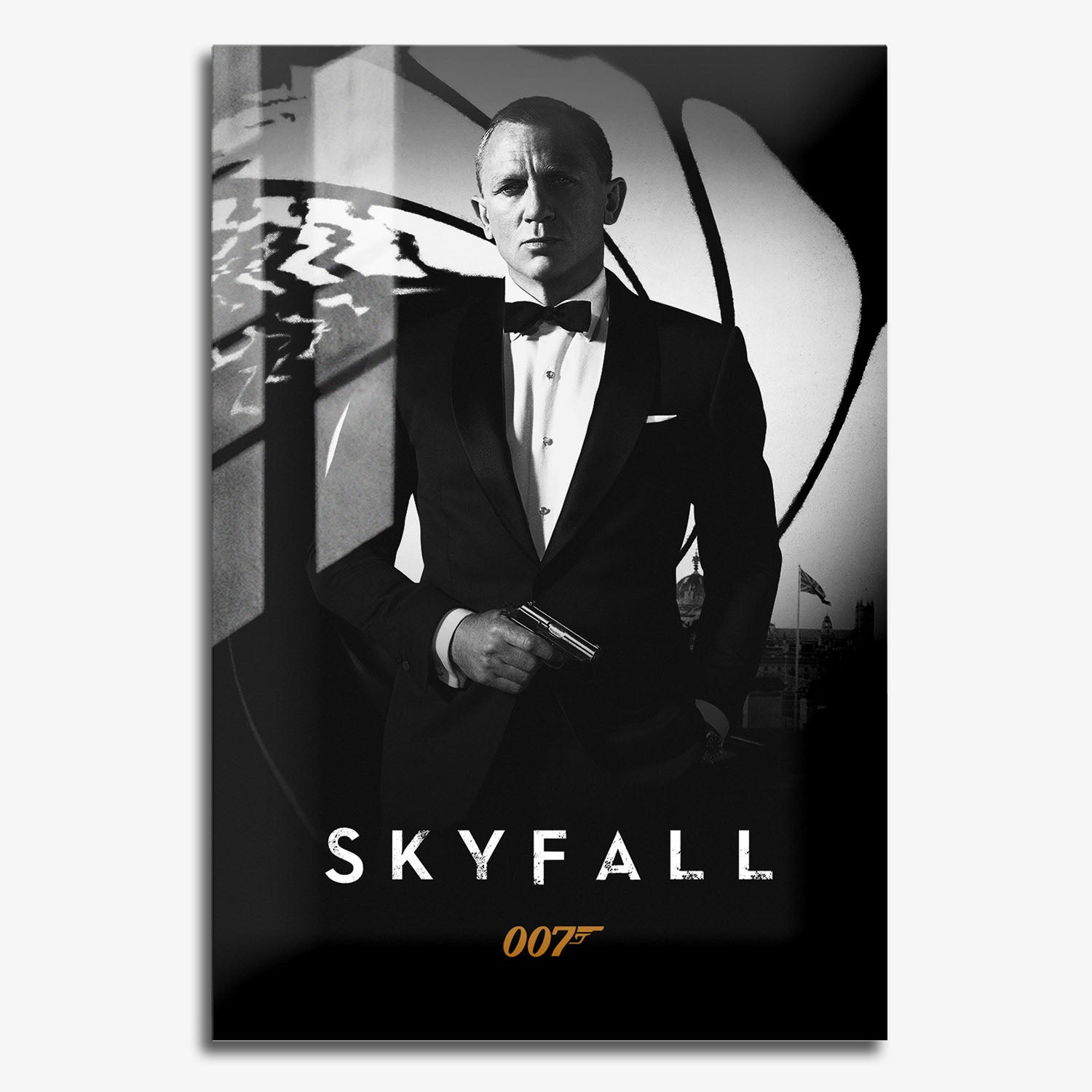 Flex Designs Metal Poster Skyfall B&W 11 x 17" Home Goods - Movie 2012 Movie Metal Poster