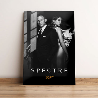 Spectre B&W Movie Metal Poster