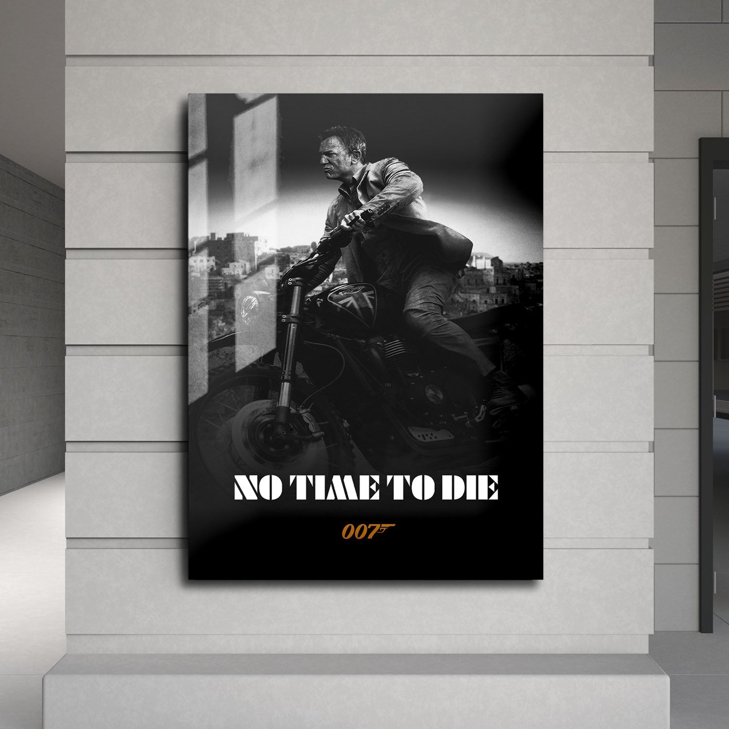 Flex Designs Metal Poster No Time to Die B&W 24 x 36" Home Goods - Movie 2021 Movie Metal Poster